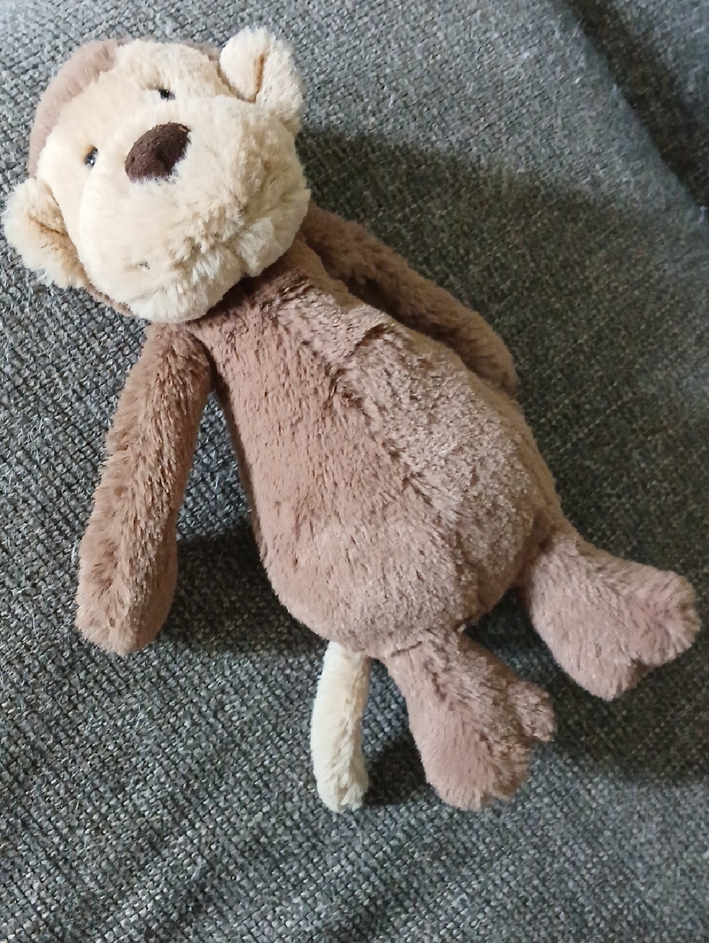 Jellycat Bashful Monkey Stuffed Animal - Soft Brown and Cream. 8" Retired
